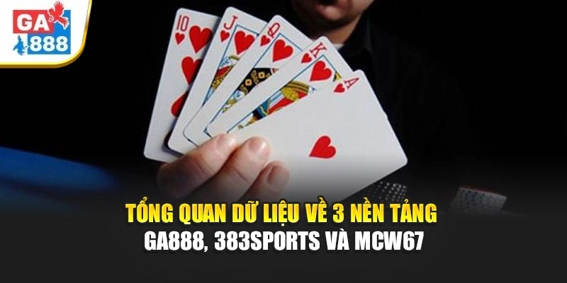 Game Đánh Bài Đổi Thưởng GA888 Có Gì Khác So Với 383Sports/MCW67 2 Tổng quan dữ liệu về 3 nền tảng GA888, 383Sports và MCW67